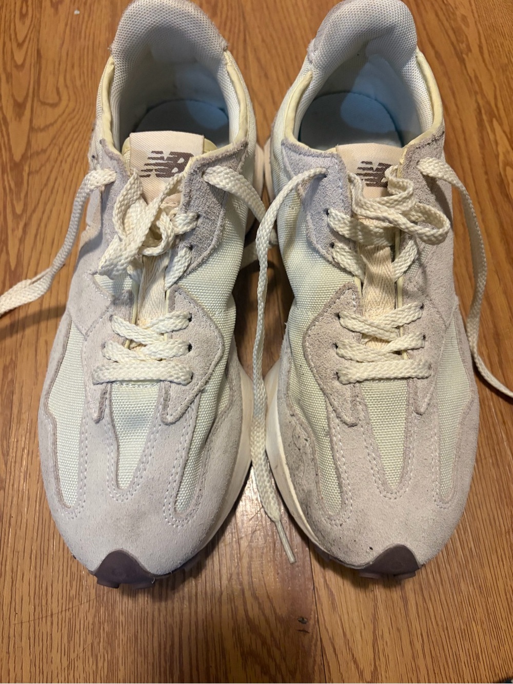 New Balance Cream and Light Gray Women's Sneakers